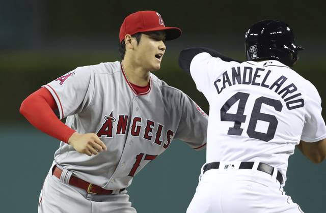 Shohei Ohtani scores 2 runs, Angels beat Tigers in 10th after
